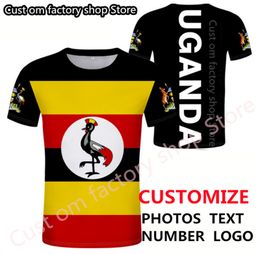 UGANDA t shirt diy free custom made name number uga T-Shirt nation flag ug ugandan country college po print text clothes 220609
