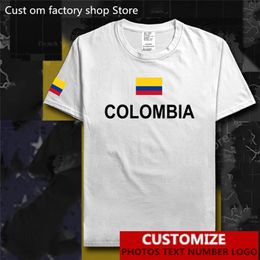 Colombia Country Flag T shirt Free Custom Jersey DIY Name Number 100 Cotton T shirts Men Women Loose Casual T shirt 220620