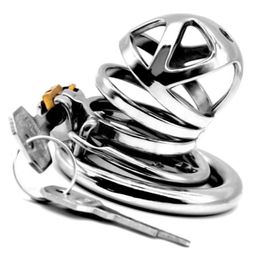 Stainless Steel Chastity Devices with Anti-Off Spike Rings Penis Lock Chast258a