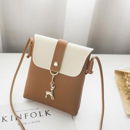 School Bags Fashion Magnetic Snap Soft Messenger Women Shoulder Bag PU Leather Purse Flip Type Cross Body Lightweight Travel Handbag