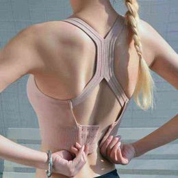 Bras For Women Underwear Sexy Lingerie Add Pad Bra Seamless Push Up Cotton Tops Bralette Backless Bra Wireless Sports Vest L220727