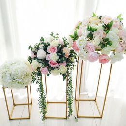 Party Decoration Silk Rose Peony Hydrangea Flower Ball For Wedding Table Centre Supplies DIY Road Lead Craft Backdrop DecorationParty