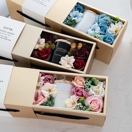 Home Aromatherapy Dried Flower Gift Box Creative Gift Aromatherapy Candle Fragrance Simulation Flower Holiday Gift CX220323
