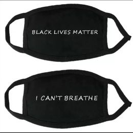 High Quality I Cant Breathe Face Masks Washable Cotton Masks Black Lives Matter Masks Fashion Designer Mask for Adults FY9126