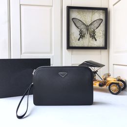 Bags Luxurys Saffiano Leather Wallets Messenger Holder Cowhide Black Navy Clutche Coin Purses Business Portable Handbag Italy