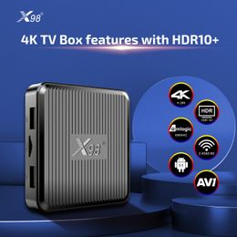 X98Q Android 11.0 Smart TV BOX Amlogic S905W2 2GB 16GB BT Set Top Box 2.4G 5G Wifi 4K HD Media Player X96