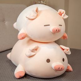 Soft Down Cotton Bobo Pig Plush Toy Cute Animal Pillow Pig Doll Backrest Cushion Gift