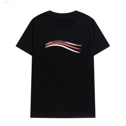 Design Brand Men Wave Printed T-Shirts Short Sleeve Casual TShirt Round Neck Stylist Tees Men's White Black Streetwear Mens Clothing Tops
