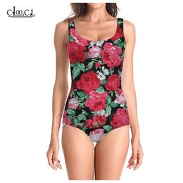 Colourful Vintage Floral 3D Print Sleeveless Sexy Swimwear Summer Girls Ladies Beach Swimsuits W220617