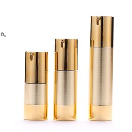 15ml 30ml 50ml Gold/silver Empty Cosmetic Airless Bottle Portable Refillable Pump Dispenser Bottles For Travel Lotion GCB14904