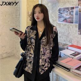 fashion products plus size women's spring and summer loose and thin Western style all-match chiffon shirt JXMYY 4XL 210412