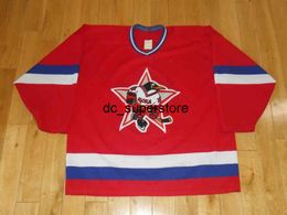 cheap custom Vintage CCM UCKA HC CSKA Moscow Russia Red Army Mens KHL Hockey JERSEY Stitch add any number name MEN KID HOCKEY JERSEYS XS-5XL