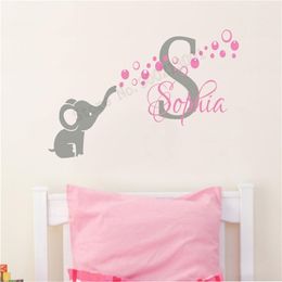 Art Wall Sticker Baby Girl Decoration Vinyl Art Removeable Nersery Poster Design Name Personalized Poster Beauty OrnamentLY197 T200601