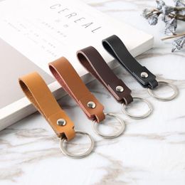 Keychains Fashion PU Leather Keychain Casual Strap Lanyard Key Chain Waist Wallet Car Keyring Keyholder Jewellery Gift Miri22