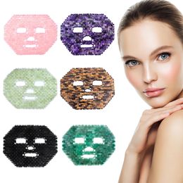 Best Selling Luxury Handmade Natural Gemstone Crystal Facial Mask Rose Quartz Eye Masks Jade Facial Mask For Beauty Skin Care Massage