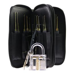 padlock picks UK - Locksmith Supplies Tool 24 Piece GOSO Lock Picking Tool Practice Pick Set with Transparent Padlock LockPick264a