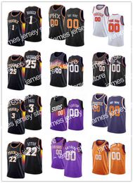 New 75th Custom Jersey Phoenix''Suns''Men Women Youth Devin 1 Booker Chris 3 Paul Mikal 25 Bridges Deandre 22 Ayton Basketball Jerseys