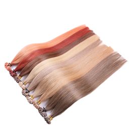 100% Cuticle Aligned Remy U Nail Tip Human Hair Extensions 22Inch Pre Bonded Keratin Hair Extension Lifepan Over One Year