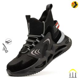 Work Safety Boots For Men Steel Toe Indestructible Construction Boots Non-slip Staleneus Anti-smash Puncture Proof Shoes