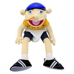 60cm Large Jeffy Boy Hand Puppet Children Soft Doll Funny Party Props Christmas Plush Toys Kids Gift 220719
