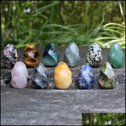 Stone Loose Beads Jewellery Mini Torch Statue Natural Carved Decoration Quartz Hand Polished Healing Crystal Reiki Trinket Gift Room Ornament