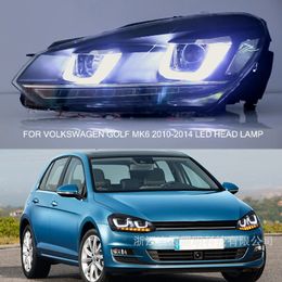 Automobile Rear Lamp For VW GOLF MK6 Devil Eye Car Tail Light Assembly Running Turn Signal High Beam Lighting