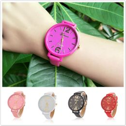 Wristwatches Geneva Quartz Women Watches Large Dial Fine Strap Fashion Casual Girls Ladies Dress Wrist Reloj MujerWristwatches