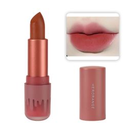 Small flower tube lipstick matte temperament lipstick #04 cream pumpkin 1pc