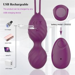 Sex toy Toy Massager Vagina Balls Vibrator Trainer s Silicone Ben Wa Tightening Exerciser Cone Ball Vibrating Egg Women LI5C