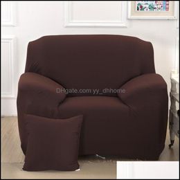 Chair Ers Sashes Home Textiles Garden Solid Colour Sofa Sliper Non Slip Elastic Cushion Soft Co Dhjn8