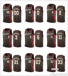 NCAA 2020-21 City Damian Lillard CJ McCollum Hassan Whiteside Jusuf Nurkic Carmelo Anthony Gary Trent Derrick Jones Jr. Robert Covington Jersey