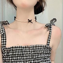 Chokers Beads Pearls Choker Neck Clavicle Necklace Lady Jewellery Accessories Girl Lace Gothic Pearl For Women 30 7cmChokers