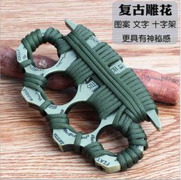 Self Defence Large Finger Tiger Thickened Head Zinc Alloy High Hardness Iron Four Edc Ing Vehicle Broken 7h
