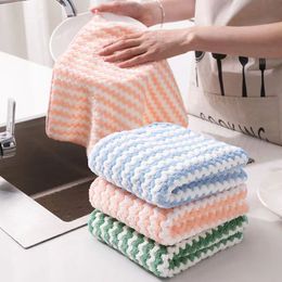 Dishwashing Rags Housework Cleaning Cloths Scouring Pads Kitchen Absorbent Thickened Hand Towels Non-linting Non-oily Dish Towels