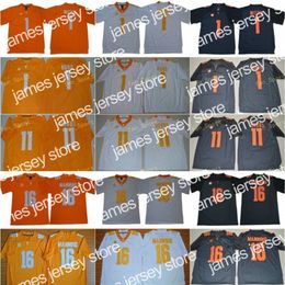 New NCAA Tennessee Volunteers 16 Peyton Manning Jersey Men Jason Witten 1 Jalen Hurd 11 Joshua Dobbs College SEC Men Stitched Orange Grey White