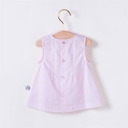 Vlinder Baby Girl dress baby clothes Summer Princess Style Cute Pink Dress born None Sleeves Infant Dresses set LJ201223