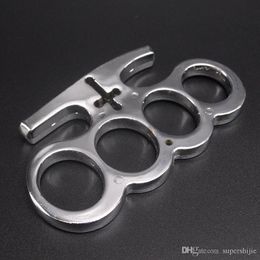 Cross Metal Knuckle High Hardness Hell Detective Constantine Metal Knuckle Outdoor EDC Tools Knuckle Personal Safety Men's and women's self-defence