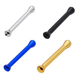1pc Aluminum Alloy Snuff Straw Sniffer Snorter Nasal Smoking Pipe Snuffer Nazal Bullet Accessories