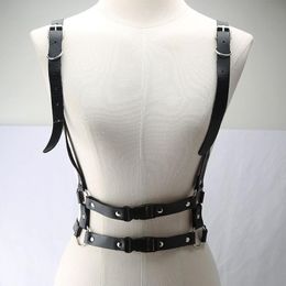Belts European And American Gothic Punk Straps PU Leather Chest Body StrapsBelts