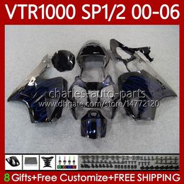 OEM Fairings For HONDA VTR RTV 1000 VTR1000 2000 2001 2002 2003 04 05 06 Body 123No.186 RC51 SP1 RTV1000 Blue Flames 00-06 SP2 VTR-1000 00 01 02 03 2004 2005 2006 Bodywork