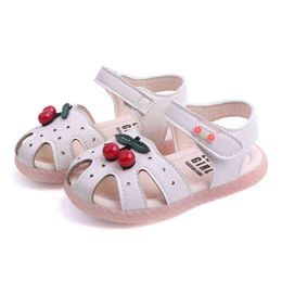 Summer New Baby Toddler Shoes Girls Sandals Cute Little Cherry Baby Shoes Soft Bottom Children's Shoes for Kids Girls G220418