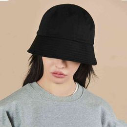 Fashion Girly Round Bucket Hat Summer Ladies Cotton Casual Fisherman Cap Classic Sun Protection Panama Hat Male Travel Bob Hat G220418