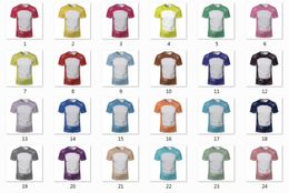 Sample Party Supplies Sublimation Bleached T-shirt Heat Transfer Blank Bleach Shirt fully Polyester tees US Sizes for Men Women 24 Colours