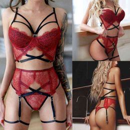 NXY Sexy Set Temptation Erotic Lingerie Porno Costumes New Women Plus Size Wireless Bra Underwear with Garter m 3xl 2022 0211