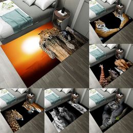 Carpets Tiger Leopard Animal Pattern Large Carpet Bedroom Rug Alfombra Kids Area Rugs For Home Soft Floor Tapete Parlor LargeCarpets