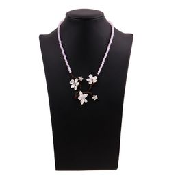 Chains Baraoque Pearls Cherry Blossom Pink Bead NecklaceChains