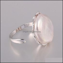 Band Rings Style Copper Base Circar Freshwater Pearl Ring For Elegant Women Love Romantic Gift Drop Delivery 2021 Bdesybag Dhtpk