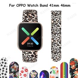 Watch Bands Multicolor Silicone Strap For Oppo 46mm 41mm Bracelet Replacement Sport Smart Watchband Hele22