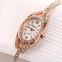 Wristwatches Top Brand Women Bracelet Watch Ladies Stainless Steel Thin Dress Watches Star Diamond Wristwatch Clock Bracele