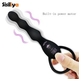 Anal Plug Prostate Massage Soft Beads Butt Vibrators sexy Vibrating for Silicone s Dildo Couple Goods